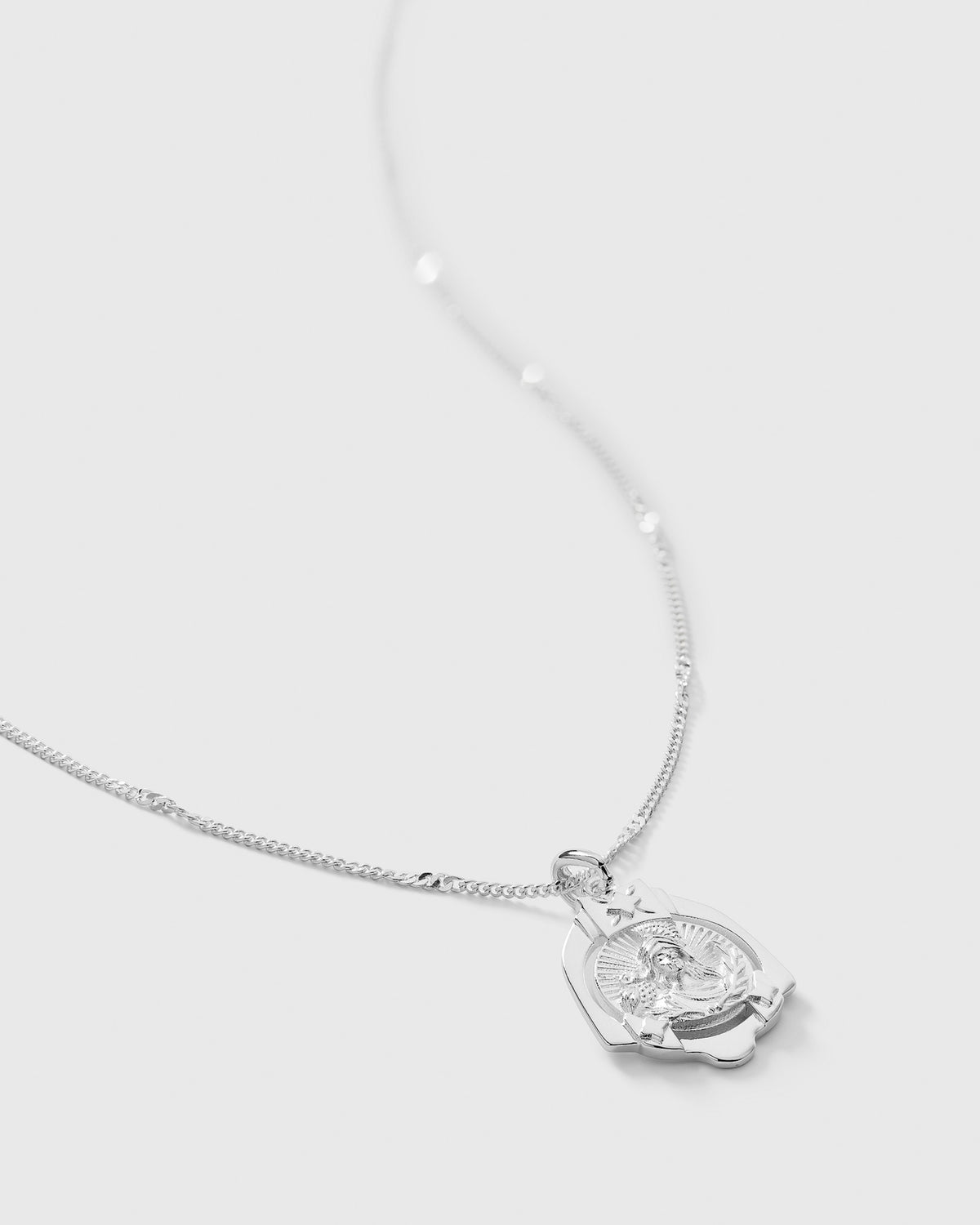 Lucky Coin Athena Necklace Silver