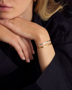 Triple the charm, a sparkling star bracelet, a twisted chain, and a cute delicate piece. Perfect together, just as they are.