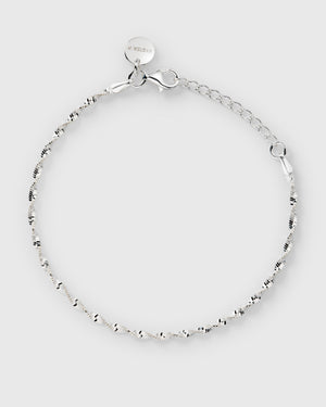 Herringbone Twisted Bracelet Silver