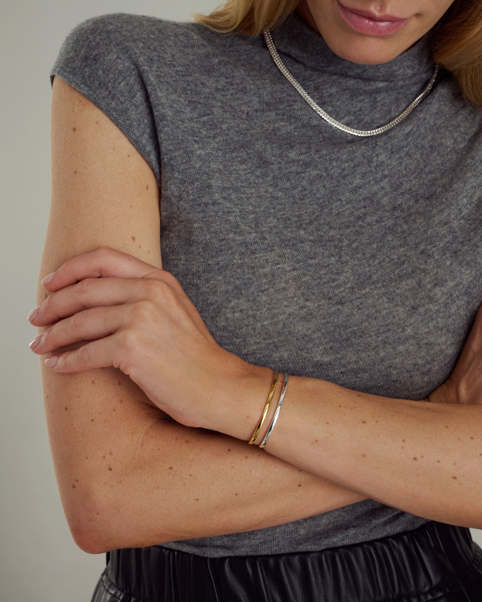 Cavelle Plain Bangle Silver