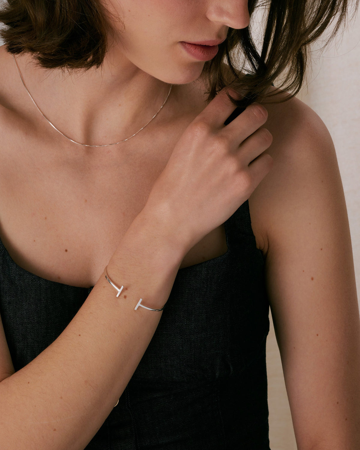 Strict Bar Bangle Silver