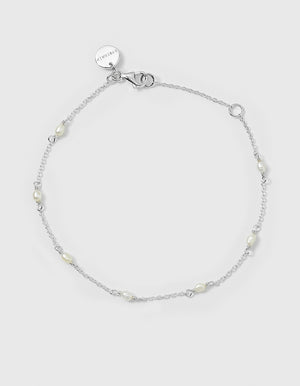 Treasure Multi Pearl Bracelet Silver