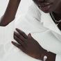Bolded Drops Bangle Silver