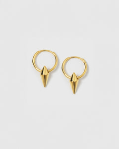 Harvey Small Spike Hoops Gold