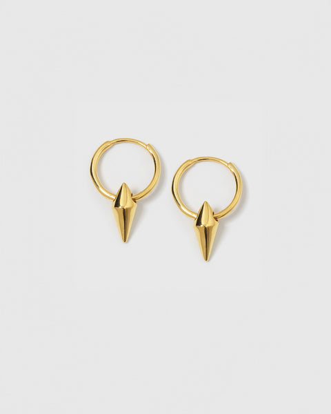 Harvey Small Spike Hoops Gold