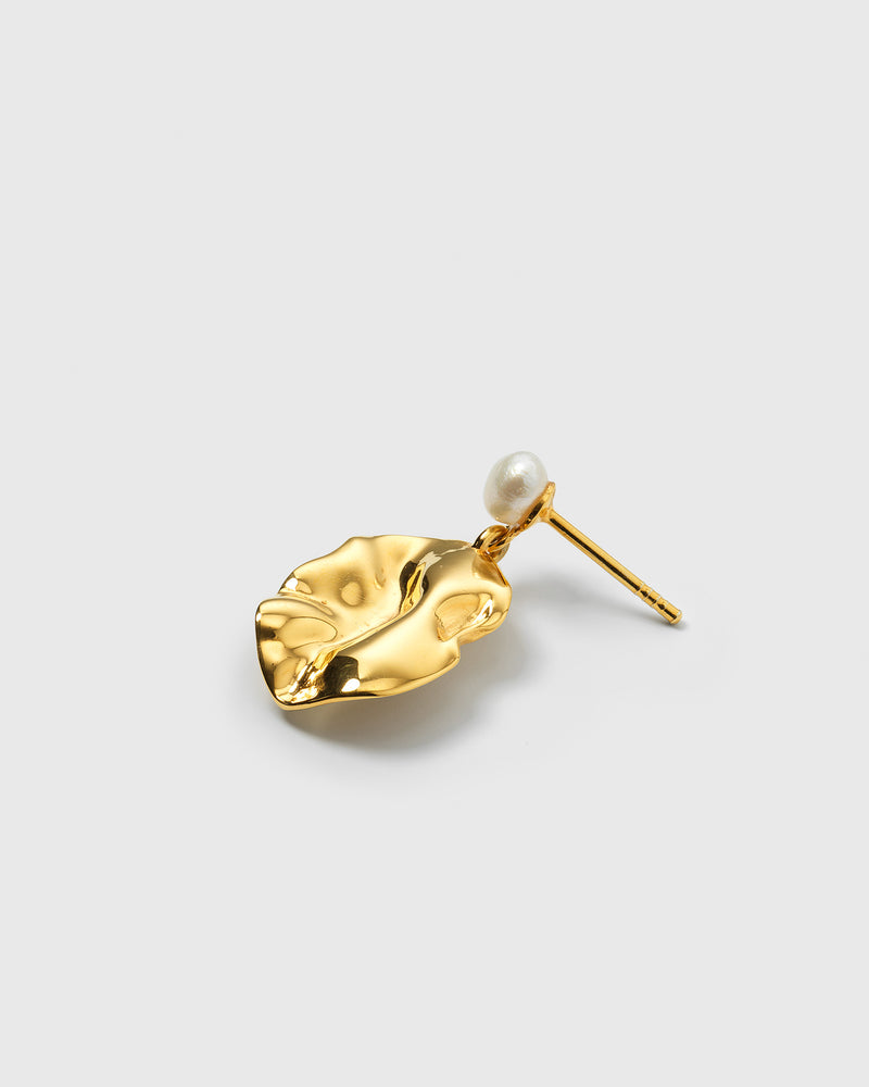 Moulded Short Single Earring Gold