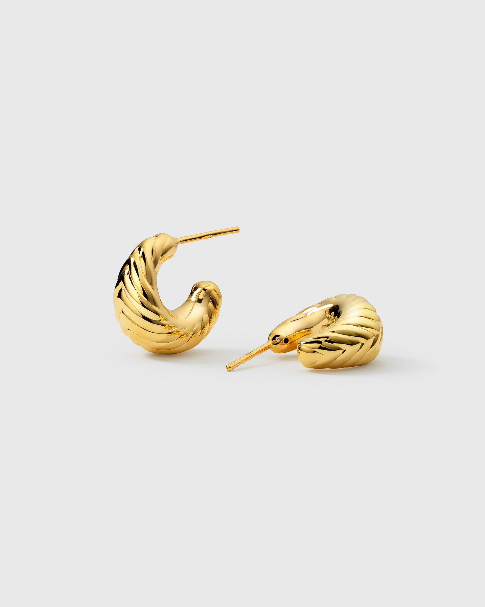 Bolded Little Sis Chevron Earrings Gold