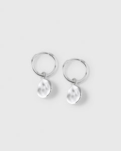 Minimalistica Hammered Earrings Silver