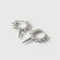 Harvey Heavy Spike Hoops Silver
