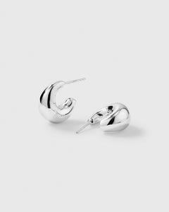 Bolded Little Sis Earrings Silver