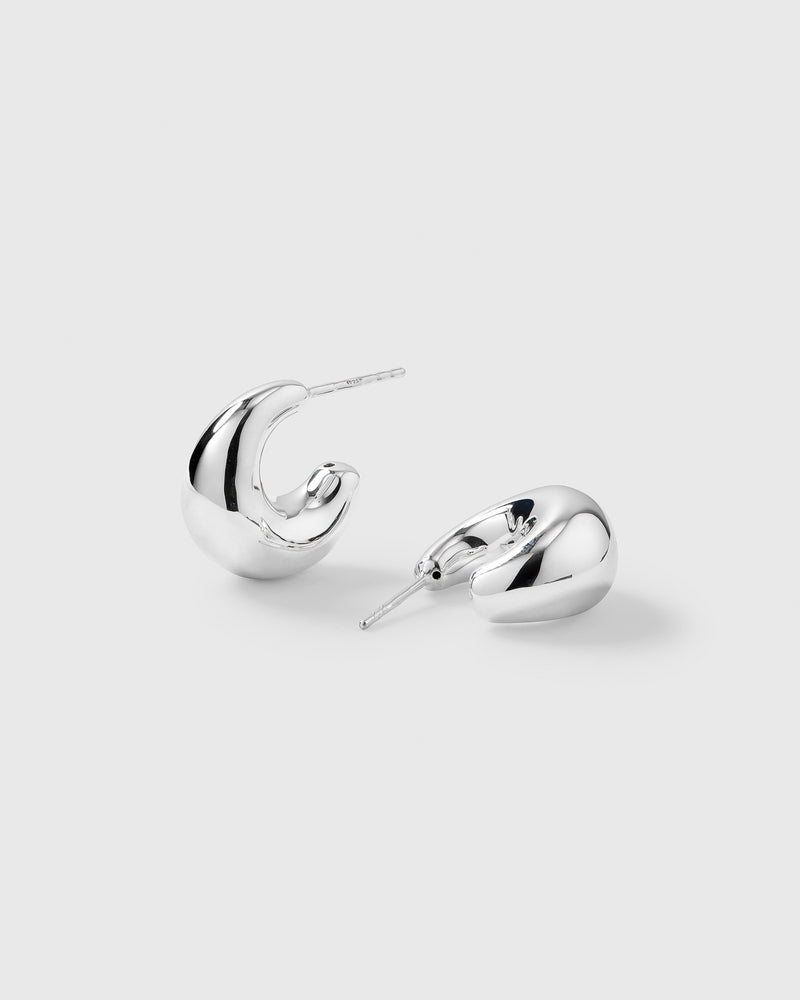 Bolded Little Sis Earrings Silver