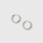 Beloved Fat Medium Hoops Silver