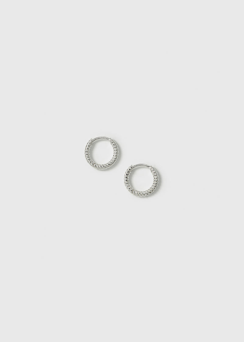 Beloved Twisted Small Hoops Silver