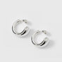 Bolded Drops Earrings Silver