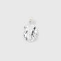 Moulded Short Single Earring Silver