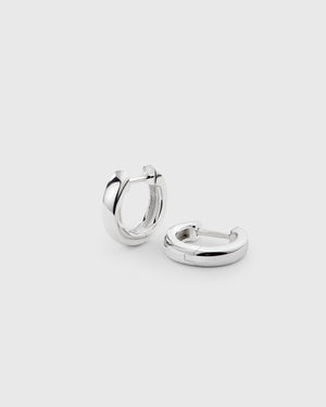 Cavelle Small Plain Hoops Silver