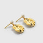Moulded Short Earrings Gold