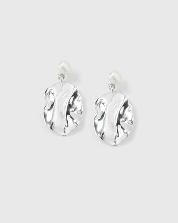Moulded Short Earrings Silver