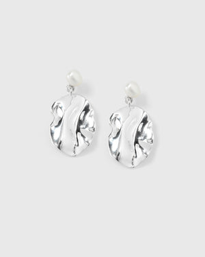 Moulded Short Earrings Silver