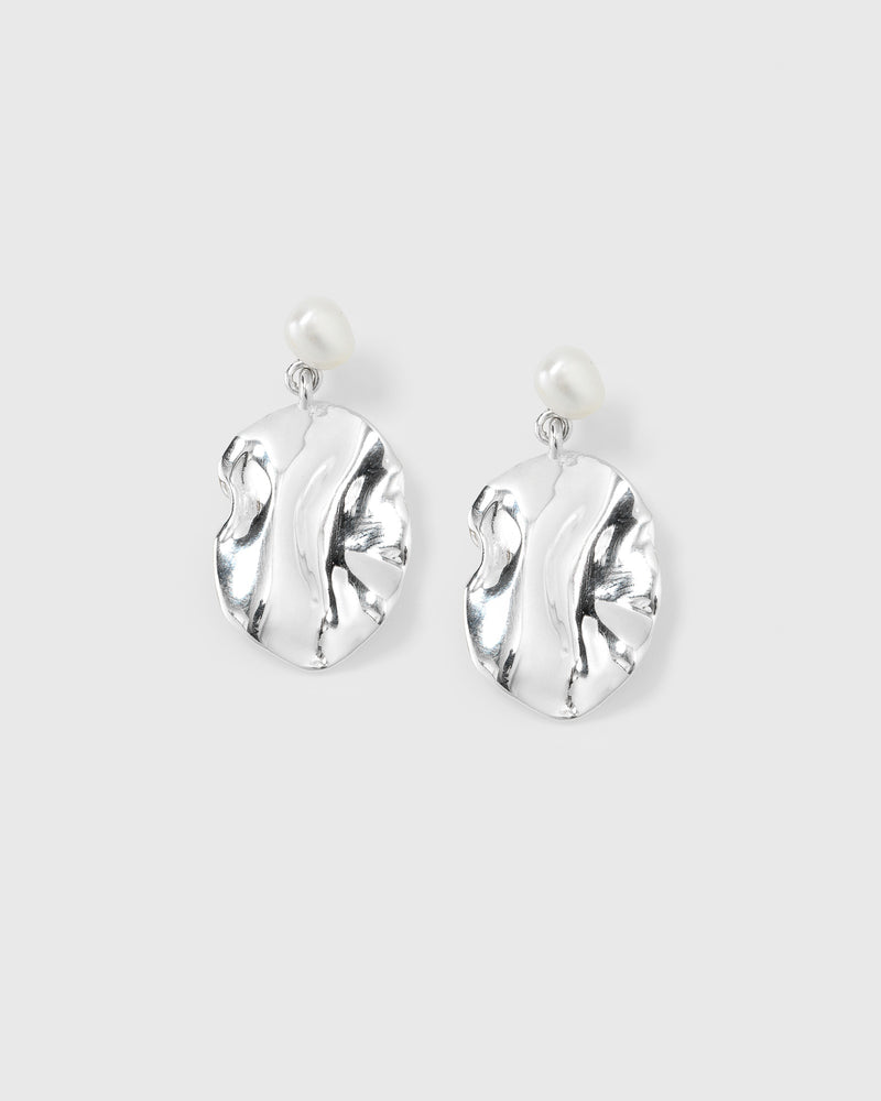 Moulded Short Earrings Silver