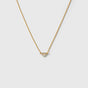 Snap Heart Necklace Gold Crystal