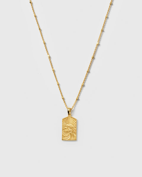 Lucky Coin Keep Dreaming Necklace Gold