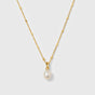 Treasure Single Pearl Necklace Gold