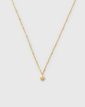 North Star Necklace Gold