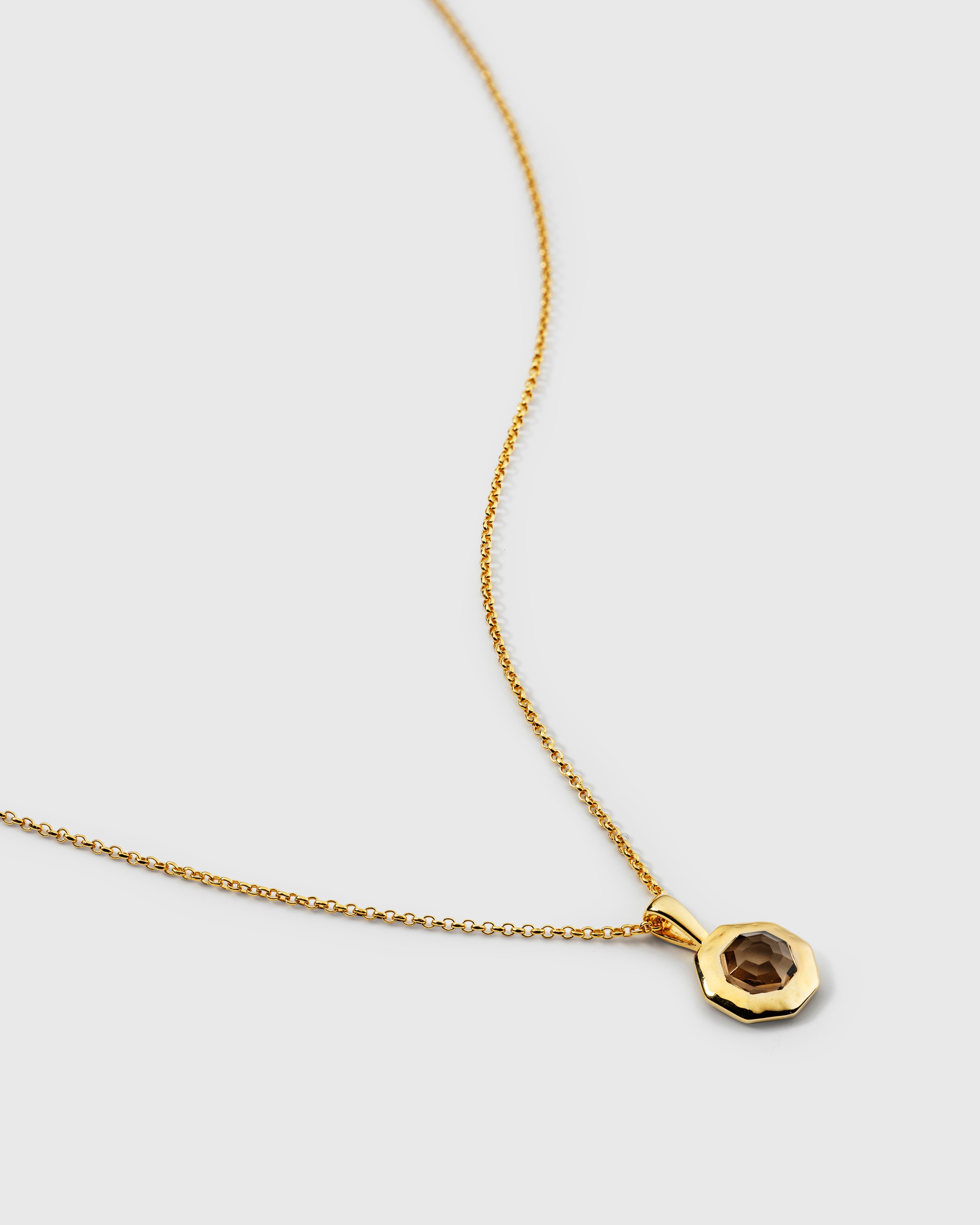 Octagon Necklace Gold