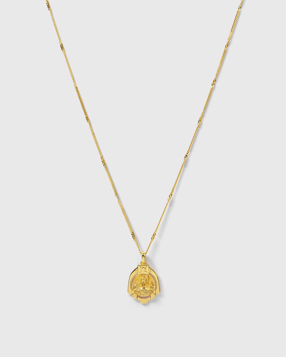 Lucky Coin Athena Necklace Gold