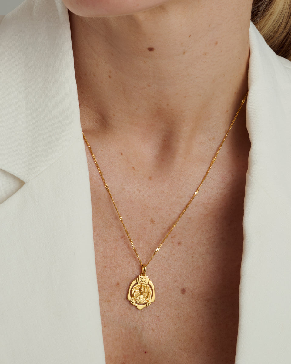 Lucky Coin Athena Necklace Gold