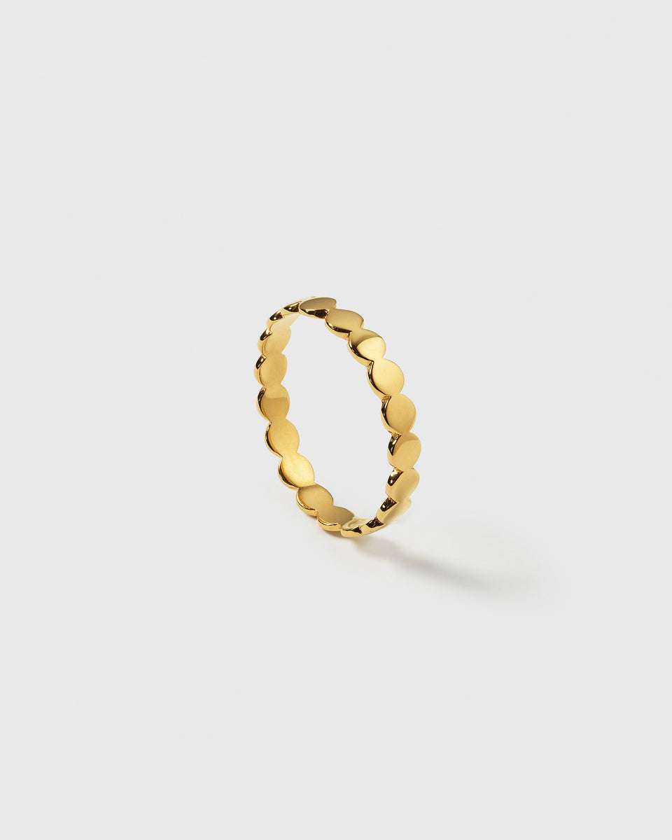 Beaches Flat Dots Ring Gold