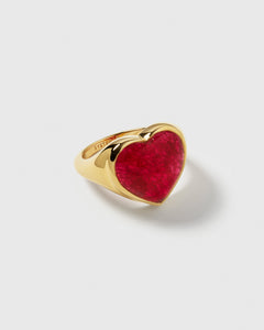 La La Love Big Heart Ring Gold