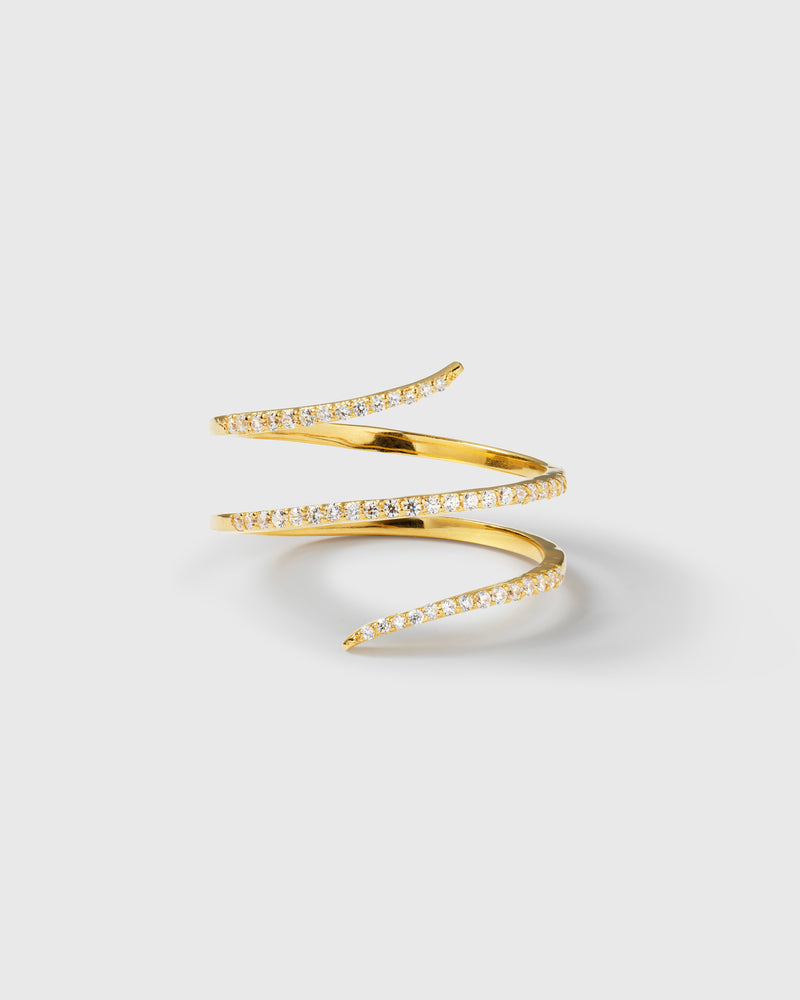 Sparkle Wrap Ring Gold