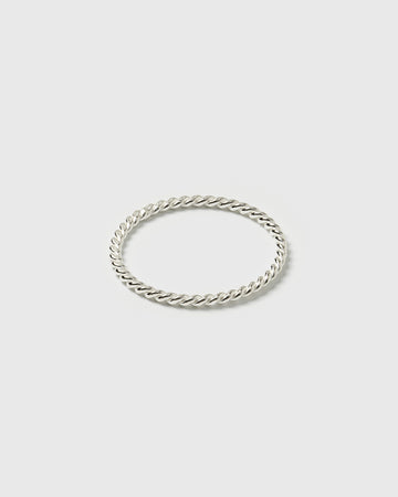 Tiny Twisted Ring Silver