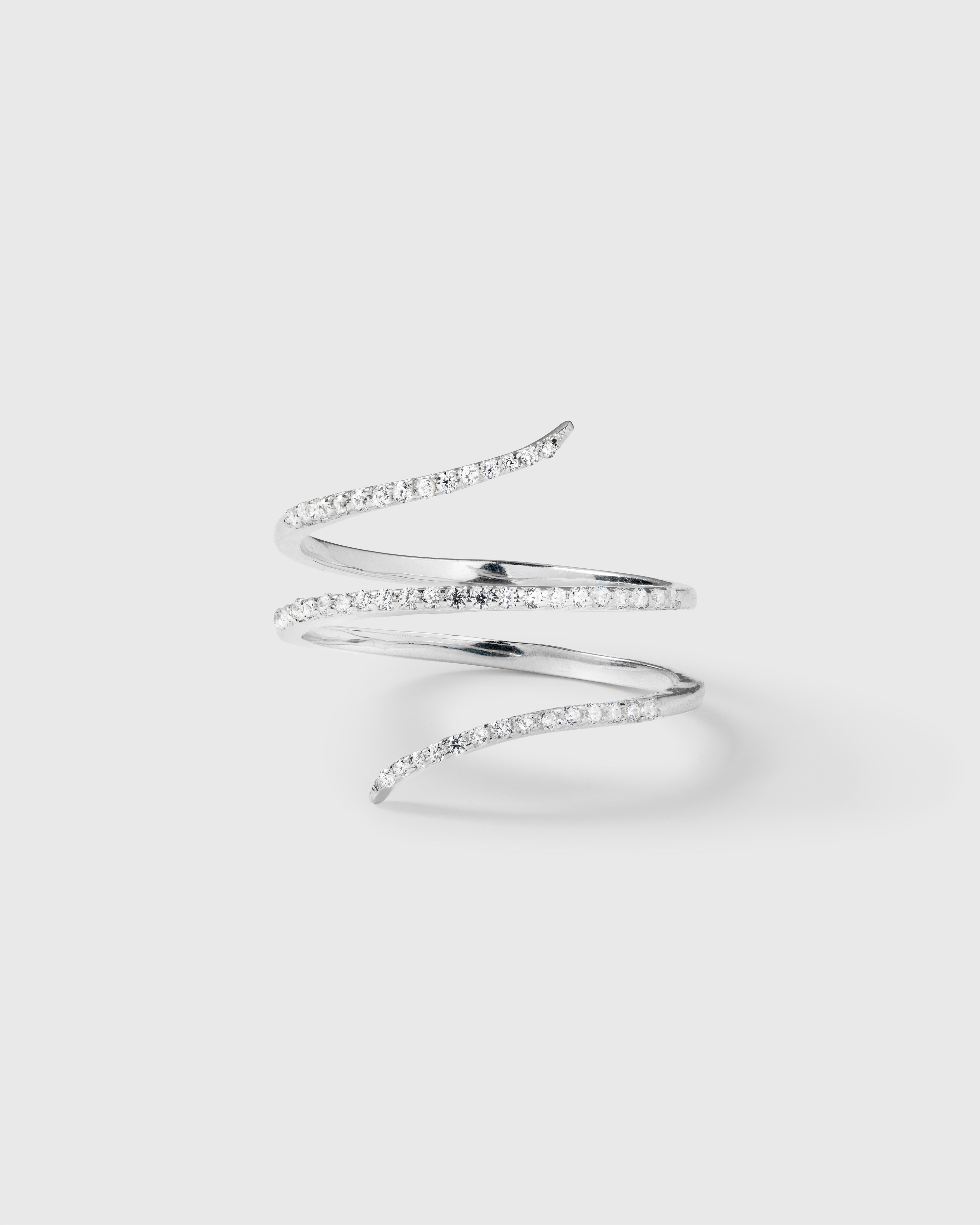Sparkle Wrap Ring Silver