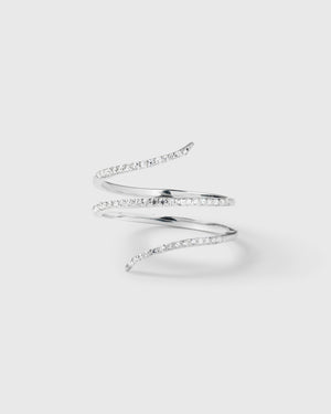 Sparkle Wrap Ring Silver